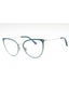 087 - shiny turquoise/clear/Blue-light block lens