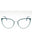 087 - shiny turquoise/clear/Blue-light block lens