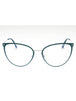 087 - shiny turquoise/clear/Blue-light block lens