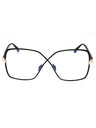 001 - shiny black/clear/blue-light block lens
