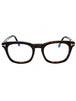052 - dark havana/clear/blue-light block lens
