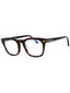 052 - dark havana/clear/blue-light block lens