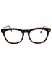 052 - dark havana/clear/blue-light block lens