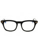 001 - shiny black/clear/blue-light block lens