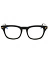 001 - shiny black/clear/blue-light block lens