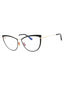 001 - shiny black/clear/blue-light block lens