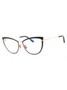 001 - shiny black/clear/blue-light block lens