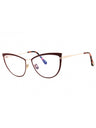 069 - shiny bordeaux/clear/blue-light block lens