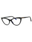 001 - shiny black/clear/blue-light block lens