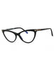 001 - shiny black/clear/blue-light block lens