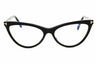 001 - shiny black/clear/blue-light block lens