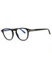 001 - shiny black/clear/blue-light block lens