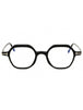 48.5 - shiny black / clear/blue-light block lens