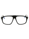 001 - shiny black/clear/blue-light block lens