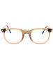 045 - shiny light brown/clear/blue-light block lens