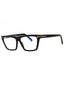 001 - shiny black/clear/blue-light block lens