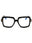 001 - shiny black / clear/blue-light block lens
