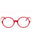 066 - shiny red / clear/blue-light block lens