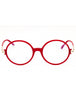 066 - shiny red / clear/blue-light block lens