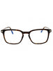 052 - dark havana/clear/blue-light block lens