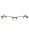 001 - shiny black/clear/blue-light block lens