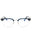 090 - shiny blue/clear/blue-light block lens