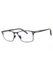 001 - shiny black/clear/blue-light block lens