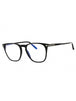 001 - shiny black/clear/blue-light block lens