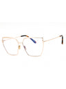 028 - Shiny rose gold/Clear/Blue-light block lens