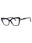 001 - shiny black/clear/blue-light block lens