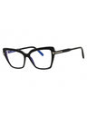 001 - shiny black/clear/blue-light block lens