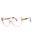 072 - shiny pink/clear/blue-light block lens