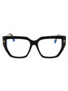 001 - shiny black/clear/blue-light block lens