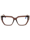 048 - shiny dark brown/clear/blue-light block lens