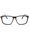 001 - shiny black/clear/blue-light block lens