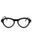 001 - shiny black / clear/blue-light block lens