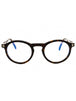 052 - dark havana/clear/blue-light block lens