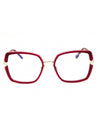 075 - shiny fuxia/clear/blue-light block lens