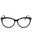 001 - shiny black/clear/blue-light block lens