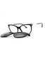 001 - shiny black/clear/blue-light block lens