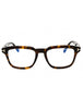 052 - Dark Havana / clear/blue-light block lens