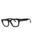 001 - shiny black/clear/blue-light block lens