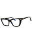 001 - Shiny black/clear/blue-light block lens