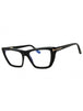 001 - Shiny black/clear/blue-light block lens