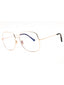 028 - shiny rose gold/clear/blue-light block lens