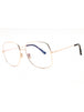028 - shiny rose gold/clear/blue-light block lens