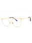 028 - shiny rose gold/clear/blue-light block lens