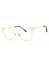 028 - shiny rose gold/clear/blue-light block lens