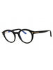 001 - shiny black/clear/blue-light block lens