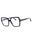 001 - shiny black/clear/blue-light block lens